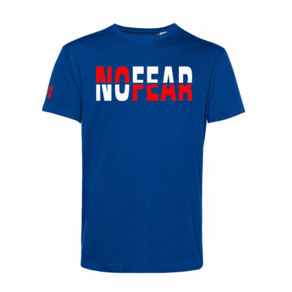 manic-collection-t-shirt-royal-blue-unisex-motivational-no-fear-signal-red