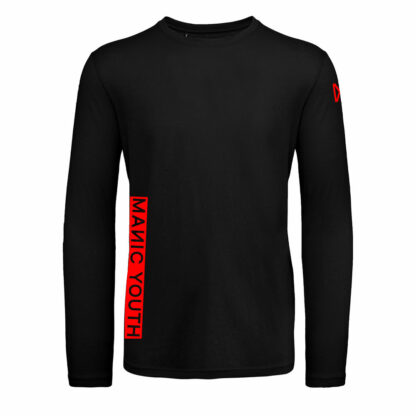 manic-collection-black-t-shirt-long-sleeve-unisex-manic-youth-side-red